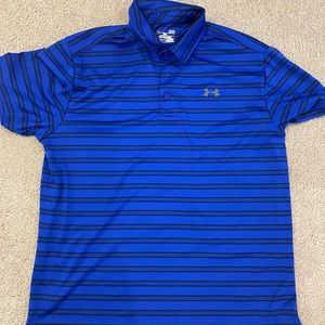 Under armour mens blue polo